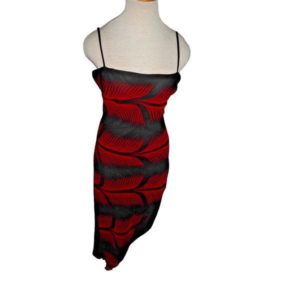 Vintage SaLLY USA Palm Leaf Slip Dress – Size Large – Made in USA - Picture 3 of 16